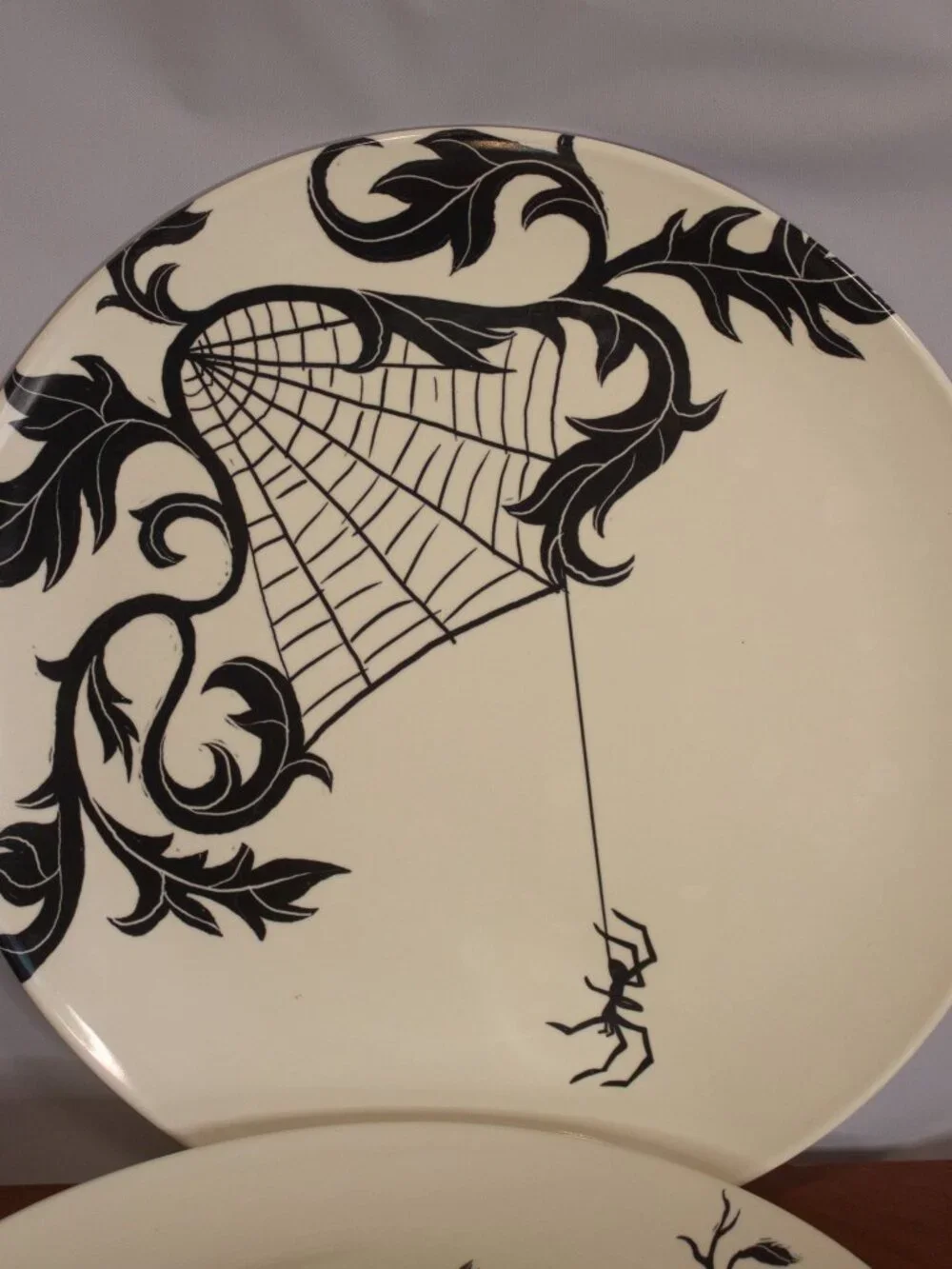 Hyde & Eek Skull & Spider Melamine Plates – Set of 4 – Retired Target Halloween